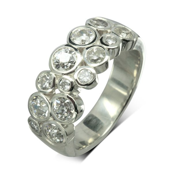 Bubbles Platinum Diamond Eternity Ring – Pruden And Smith Pertaining To Bubbles Diamond Row Rings (View 9 of 25)