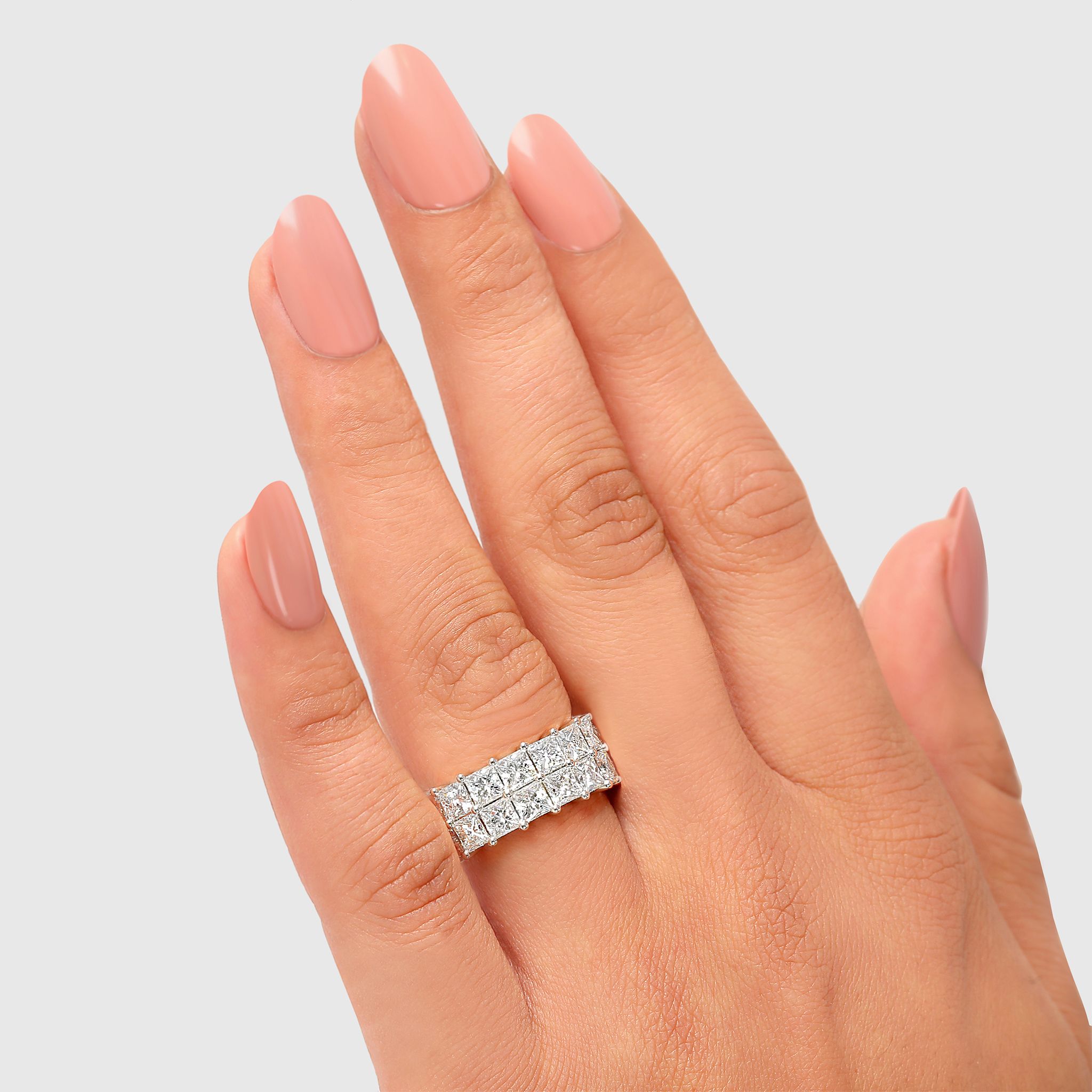 Buy 10.00 Carat My Girl Double Row Diamond Eternity Ring In Platinum For  Usd 29000.00 | Shimansky Us | Salesforce Commerce Cloud | 5. (View 11 of 25)