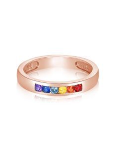 Buy Sapphire Rings – Rainbow Sapphire Jewelers With Regard To Rainbow Sapphire Stack Bands Rings (View 14 of 25)