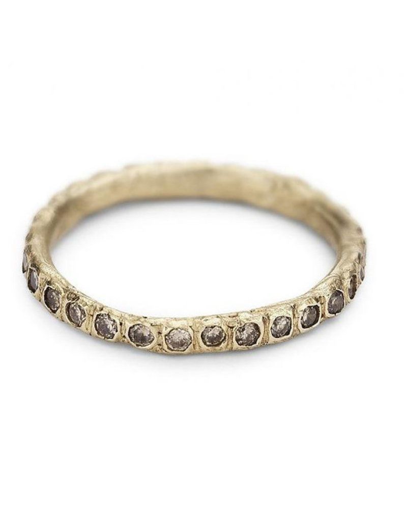 Champagne Diamond Eternity Band In 14k Yellow Gold – Shibumi Gallery Inside Champagne Diamond Eternity Rings (View 8 of 25)