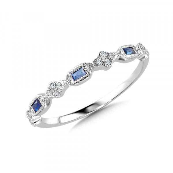 Diamond And Sapphire Stackable Ring | Ccs2545 W | Valina Fine Jewelry With Regard To Stackable Sapphire Rings (View 11 of 25)