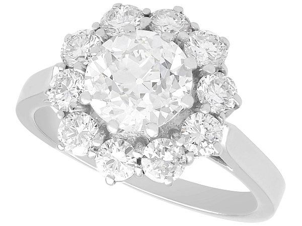 Diamond Cluster Engagement Ring | Ac Silver For Diamond Cluster Rings (View 6 of 25)