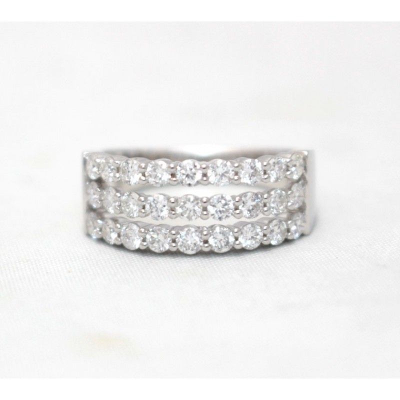 Diamond Cluster Eternity Ring 18ct White Gold Pertaining To Diamond Clusters Semi Eternity Rings (View 20 of 25)