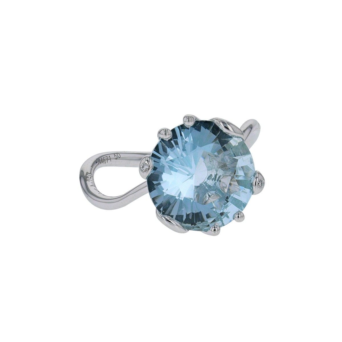 Dior Oui Aquamarine, Diamonds And Gold Ring Regarding Aquamarine And Diamond Rings (View 13 of 25)