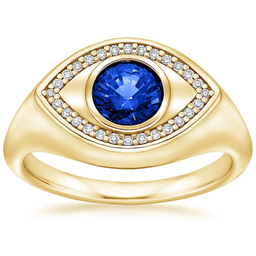 Evil Eye Lab Sapphire And Diamond Ring – Brilliant Earth For Evil Eye Sapphire And Diamond Rings (View 23 of 25)
