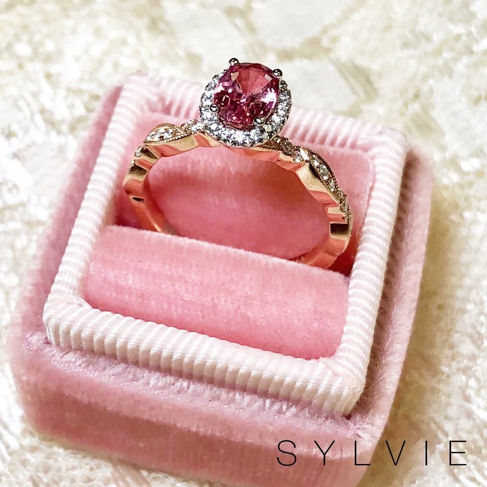 Gemstone Unique Engagement Rings With Stackable Oval Cut Pink Sapphire Rings (View 19 of 25)