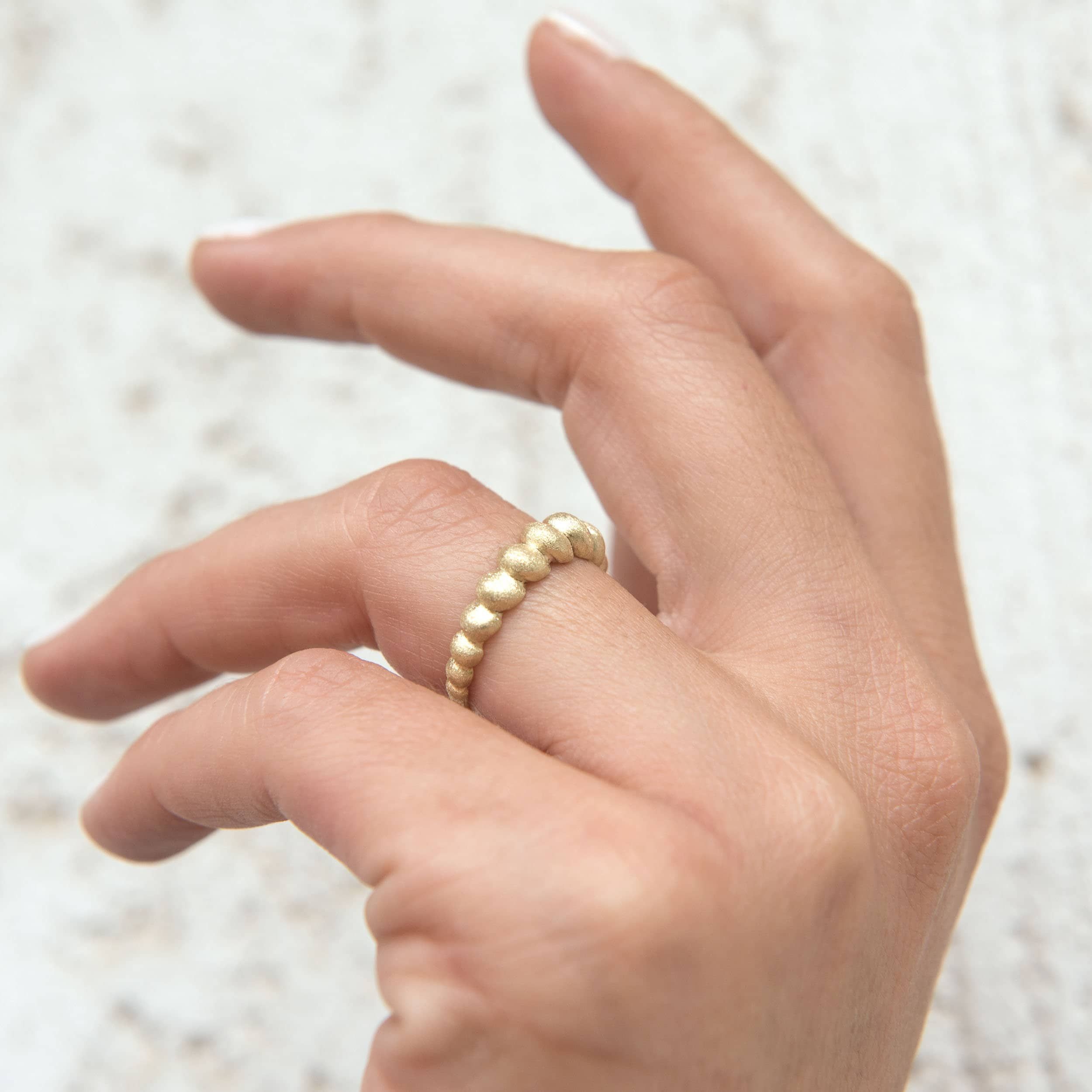 Gold Croissant Ring / 14k Bubble Ring / 14k Solid Gold Ring / – Etsy Canada For Bubbles Gold Band Rings (View 14 of 25)