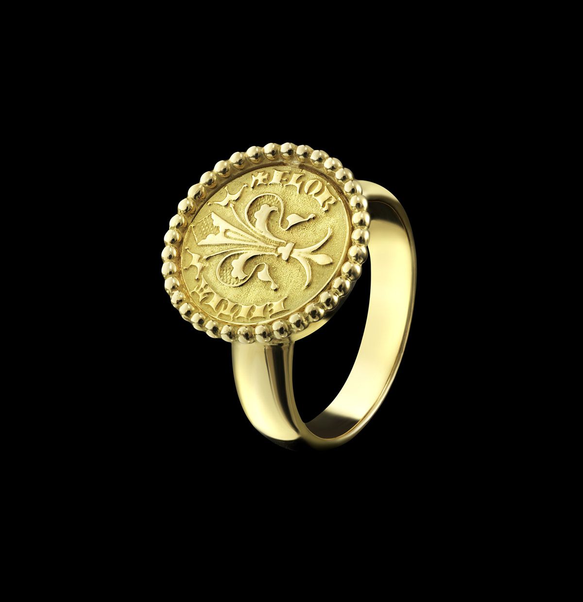 Gold Florin Ring Perles, 15mm Regarding Florence Rings (View 20 of 25)
