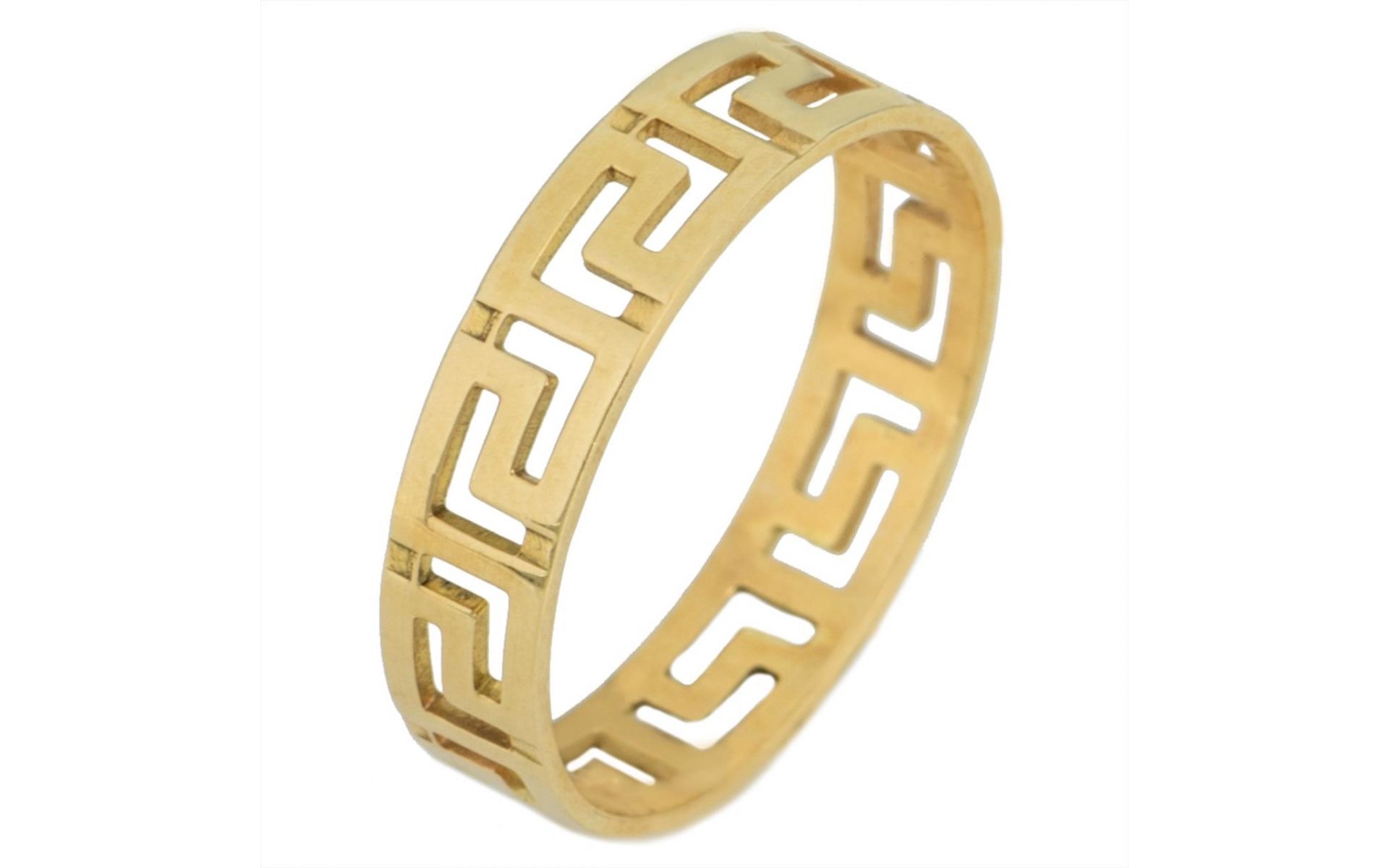 Gold Greek Key Ring – Samourakis Jewelry Pertaining To Greek Key Rings (View 11 of 25)