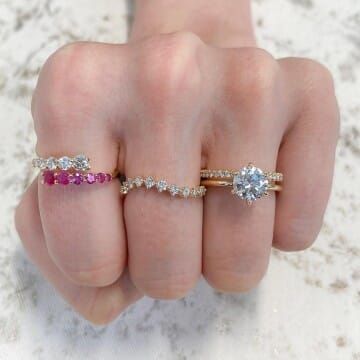 Graduated Diamond And Ruby Wrap Ring | Lauren B Jewelry Within Graduated Diamonds Wraparound Rings (View 4 of 25)