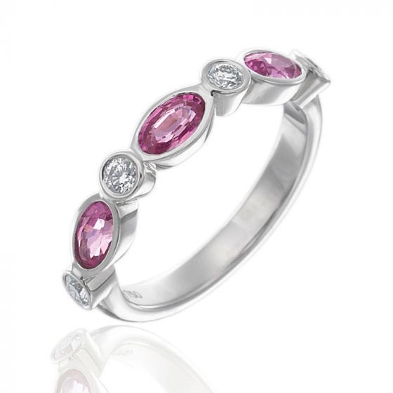 Gumuchian 18k White Gold Diamond & Pink Sapphire Stackable Ring | Gumuchian  Jewelry In Stackable Pink Sapphire Rings (Photo 25 of 25)