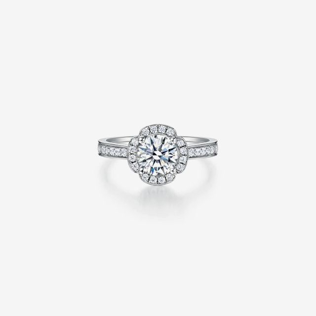 Janering Jewelry | Engagement Rings, Beyond Conflict Free Diamonds | Aura  Circle Bright Cut Engagement Ring With Separated Colour Arm (2956) Intended For Bright Cut Rings (View 23 of 25)