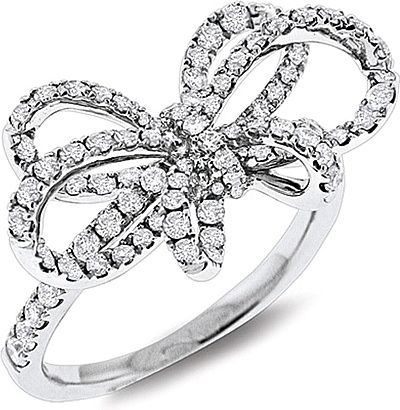Kc Designs Diamond Bow Ring R8535 For Petite Bow Diamond Stacking Rings (View 21 of 25)
