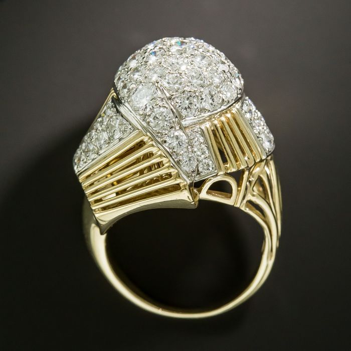 Lang Antique & Estate Jewelry With Starry Diamond Dome Rings (View 21 of 25)