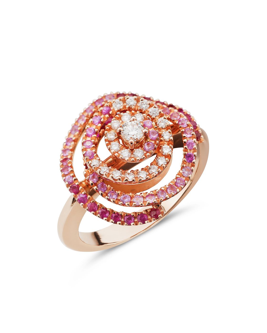 Leonori Gioielli Throughout Pink Sapphire And Rose Gold Cocktail Rings (View 22 of 25)