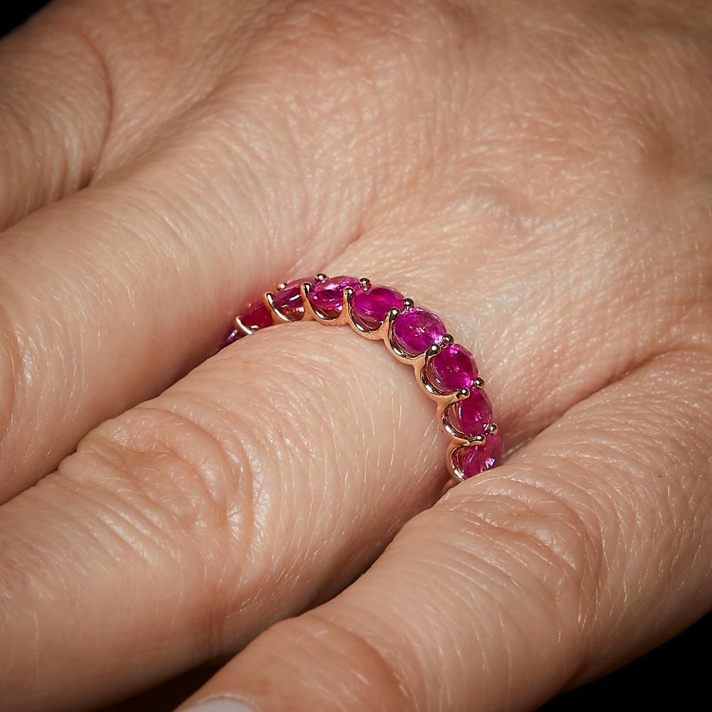 Lot – A Ruby And 18k Pink Gold Eternity Ring. Gross Weight : 3,65 Gr. Size  :  (View 5 of 25)