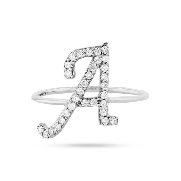 Love Letters Ring – Adelya Jewellery In Love Letters Diamond Letter Rings (View 2 of 25)
