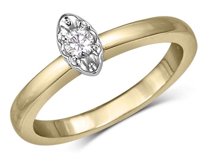 Mademoiselle 14k Yellow Gold Marquise Illusion Diamond Solitaire Engagement  Ring – Bijouterie Langl Intended For Marquise Illusion Diamond Rings (View 23 of 25)
