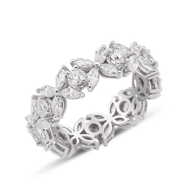 Marquise And Brilliant Diamond Eternity Ring – Arev Diamond With Regard To Marquise Diamond Eternity Rings (View 11 of 25)
