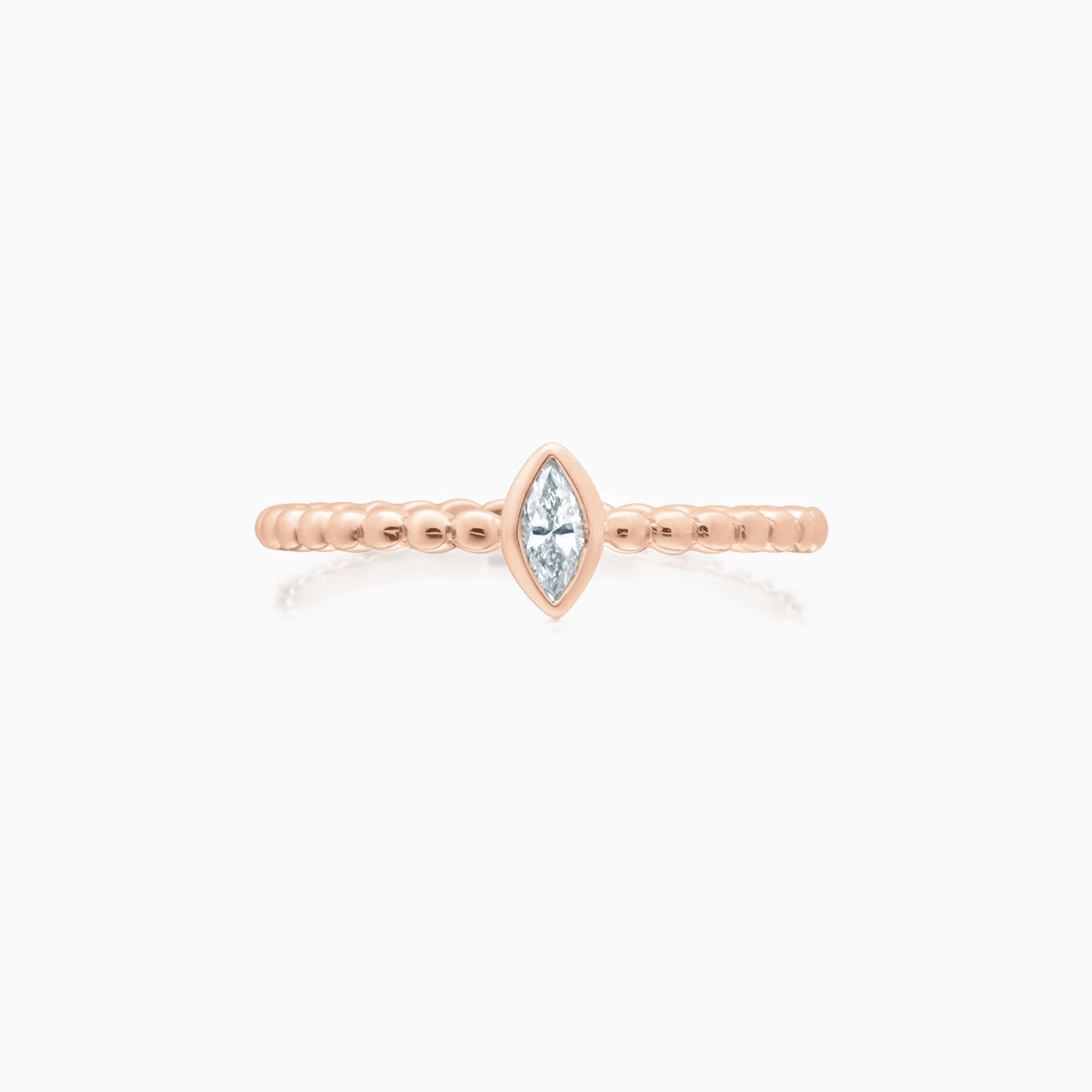 Marquise Diamond Thin Beaded Stack Ring – Maidor In Marquise Diamond Thin Beaded Stack Rings (View 11 of 25)
