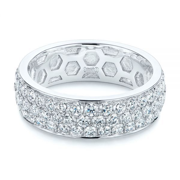 Men's Diamond Pave Hexagon Eternity Band #105233 – Seattle Bellevue |  Joseph Jewelry With Diamond Pave Eternity Band Rings (View 6 of 25)