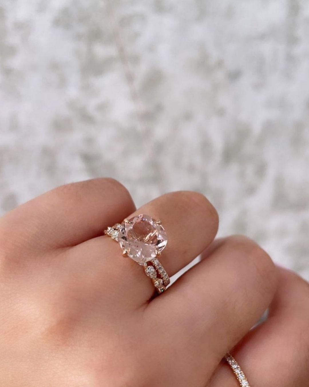 Morganite Engagement Rings: 48 Rings We Are Obsessed With For Morganite Halo Rings (View 22 of 25)