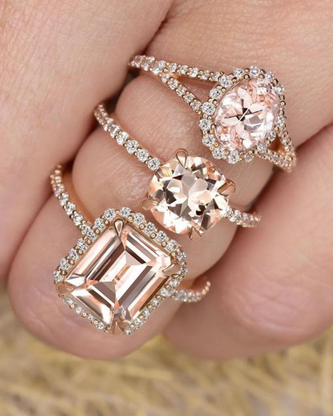 Morganite Engagement Rings: 48 Rings We Are Obsessed With With Regard To Morganite Halo Promise Rings (View 18 of 25)