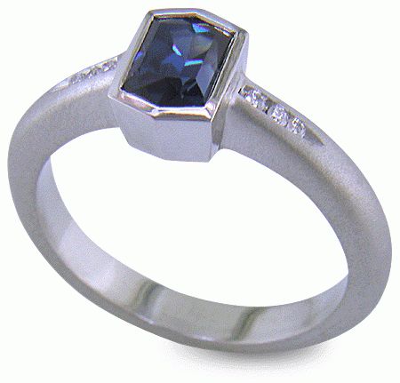 Morph Cut Sapphire And Diamond Ring – Bijoux Extraordinaire Inside Diamond Morph Band Rings (View 6 of 25)