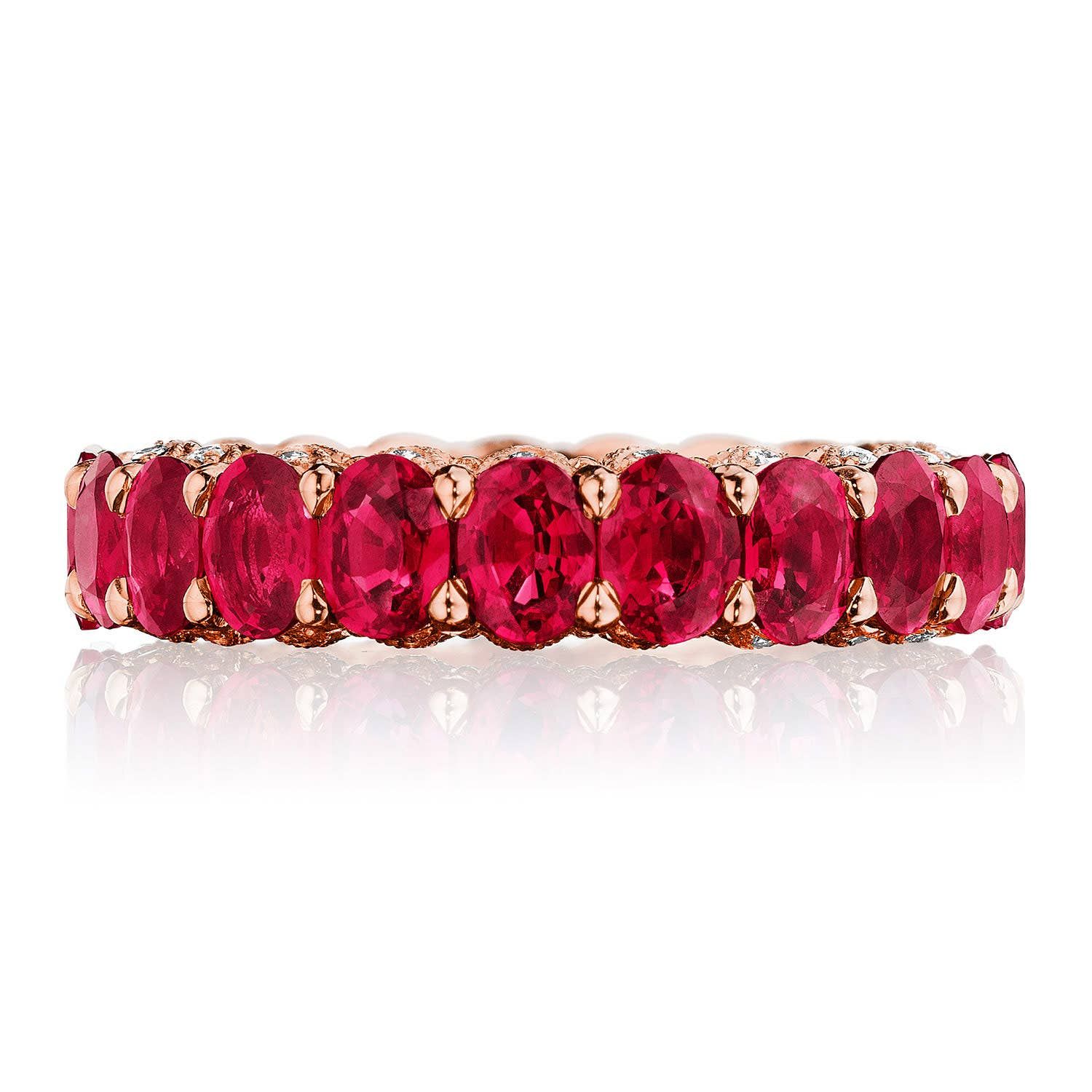 Oval Cut Ruby Eternity Band Pertaining To Ruby Eternity Rings (View 9 of 25)