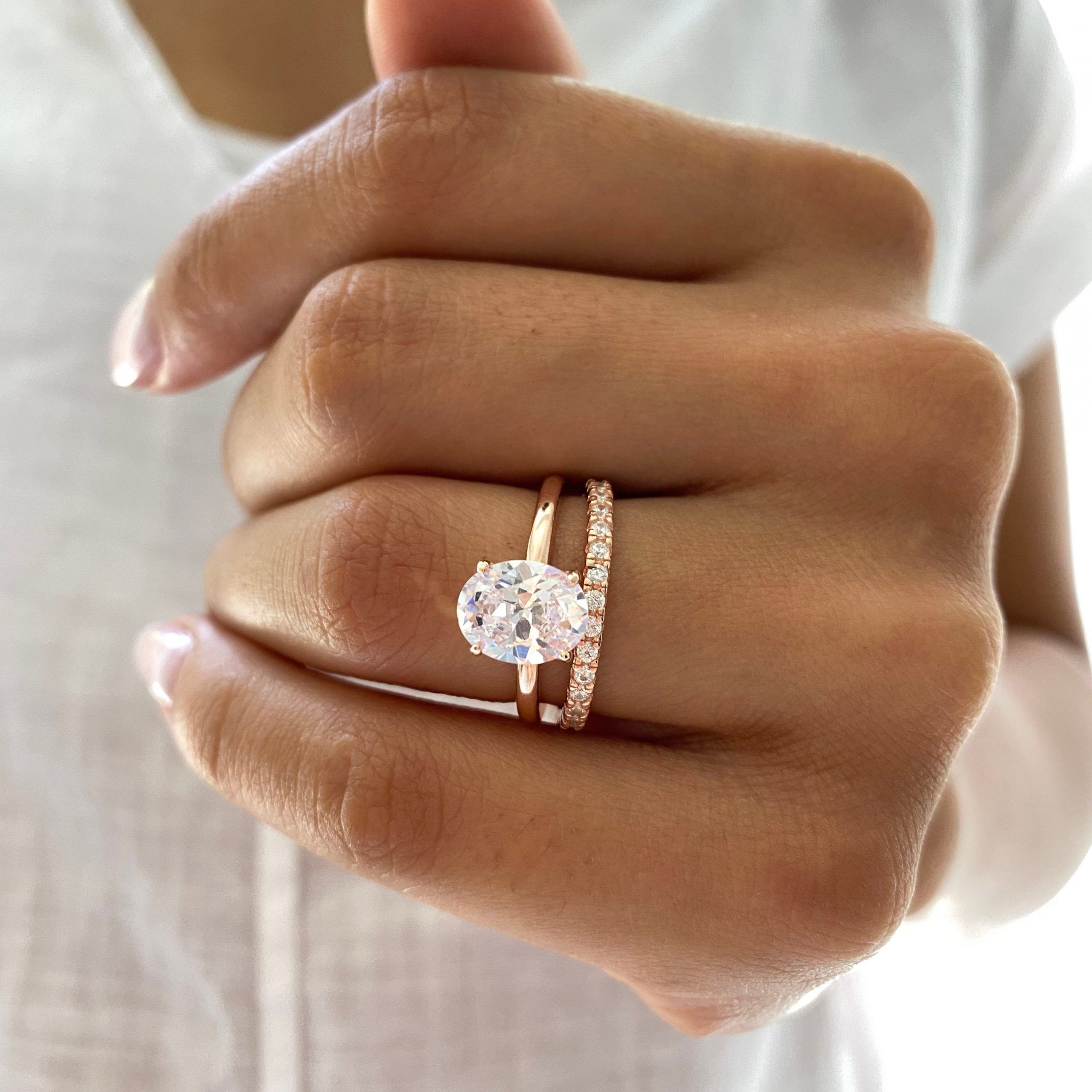 Oval Engagement Ring. Rose Gold Wedding Rings (View 10 of 25)