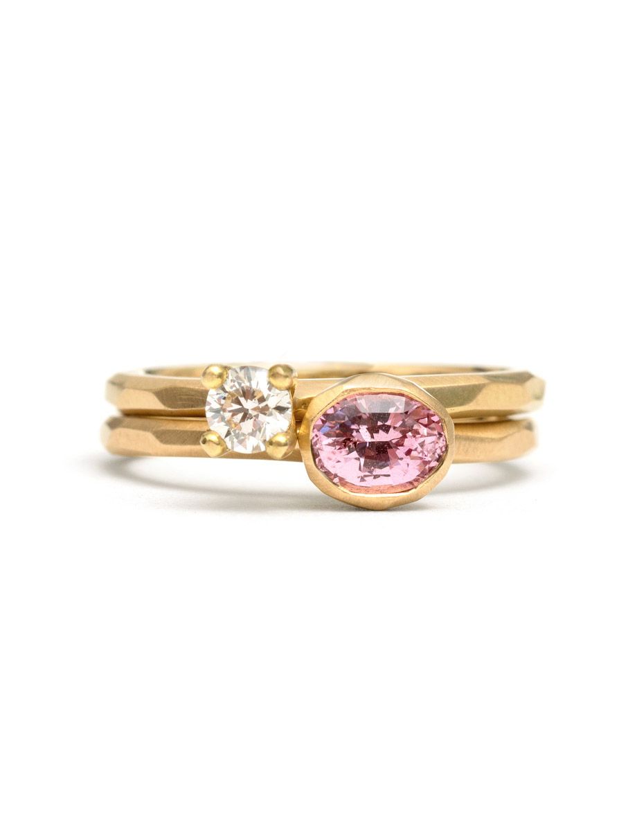 Oval Pink Sapphire Engagement Ring | E.g (View 11 of 25)