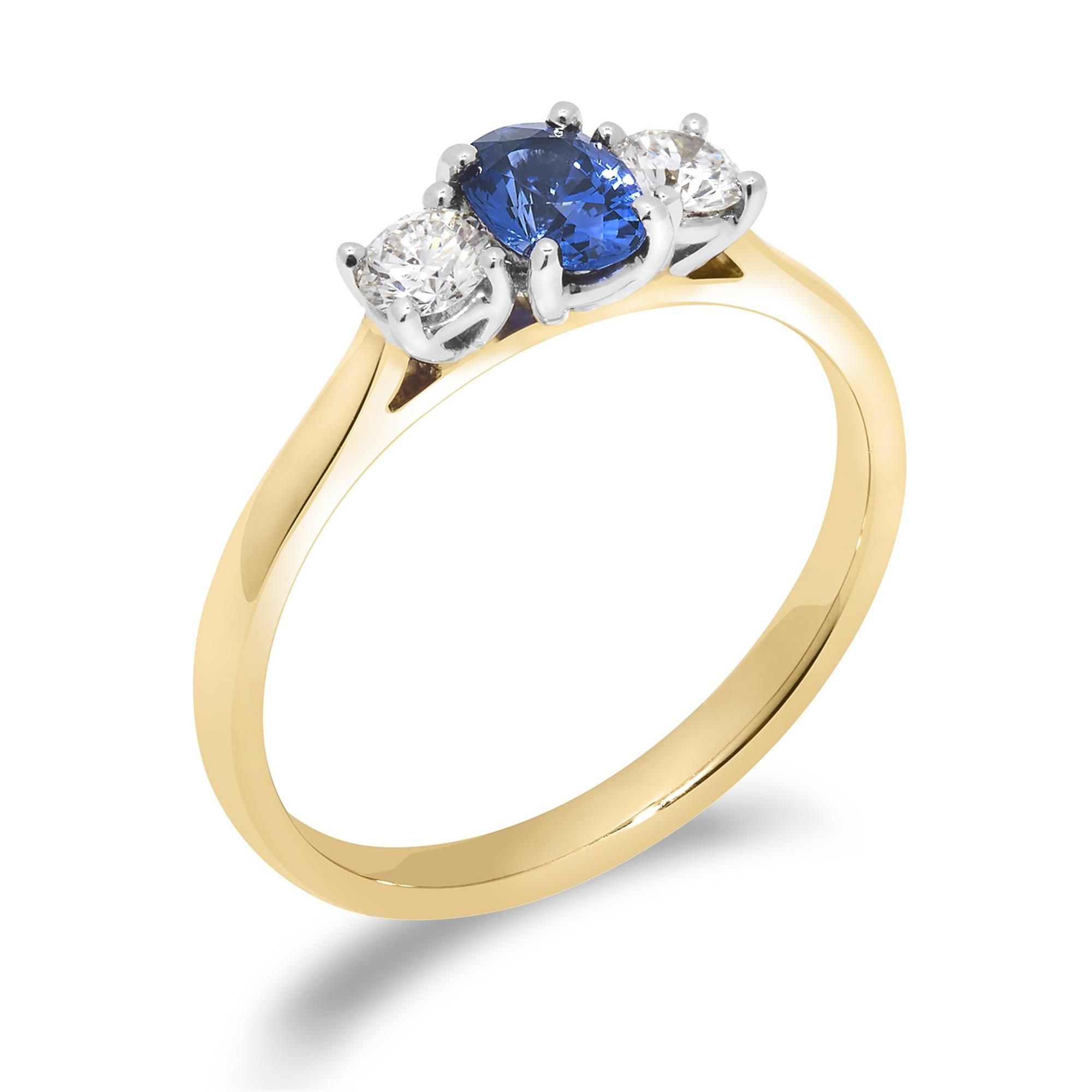 Oval Sapphire And Diamond Ring | Pravins With Regard To Oval Sapphire And Diamond Trinity Rings (View 23 of 25)