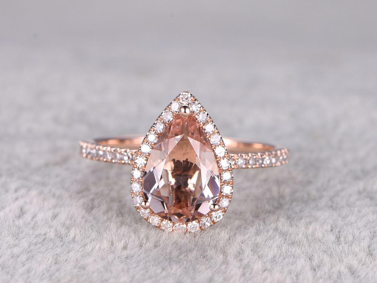 Pin On The Jewelry Box For Morganite Halo Promise Rings (View 10 of 25)