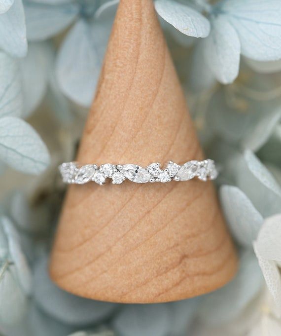 Pin On The Weddings Ideas Throughout Marquise Diamond Thin Beaded Stack Rings (Photo 25 of 25)