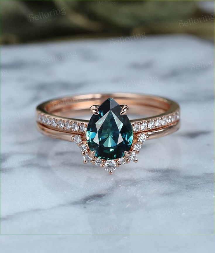 Pin On Unique Engagement Rings For Stackable Pear Cut Sapphire Rings (View 11 of 25)