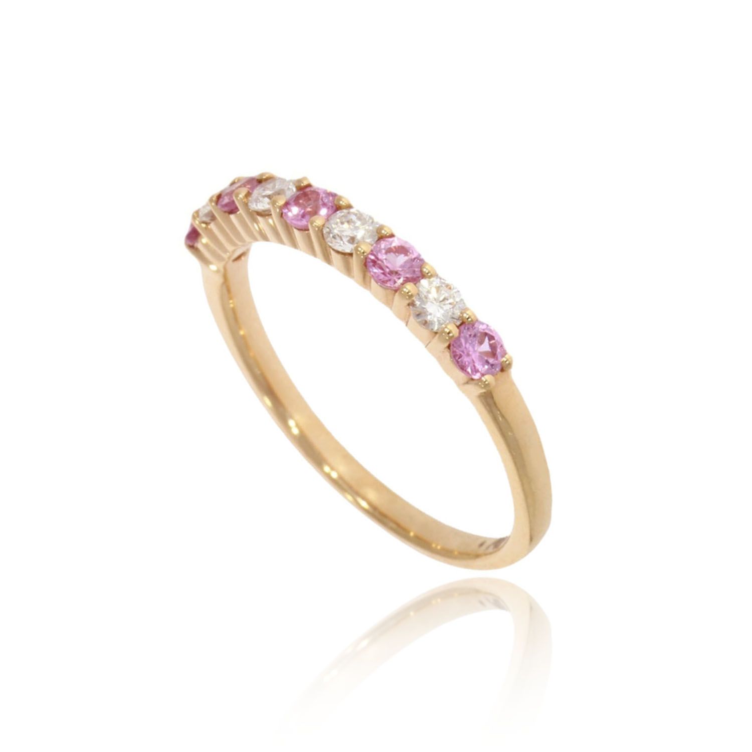 Pink Sapphire Eternity Ring – Nicholas Wylde Inside Pink Sapphire Semi Eternity Rings (View 13 of 25)
