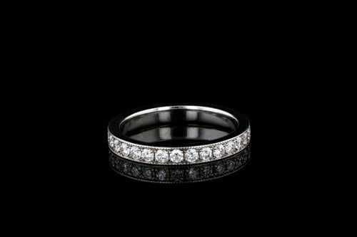 Round Center Bright Cut Pave' Ring – Nathan Alan Jewelers In Bright Cut Rings (View 10 of 25)