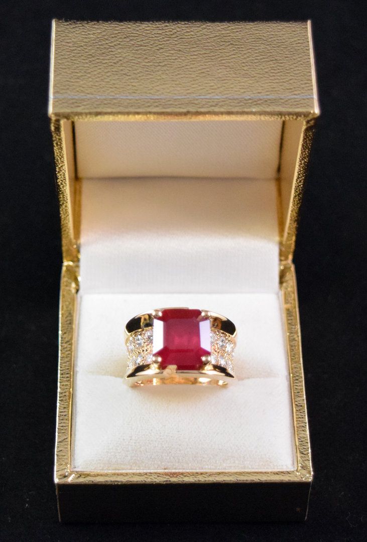 Ruby Diamond Ring – Or Innov Since 1986 Pertaining To Ruby And Diamond Link Rings (View 13 of 25)