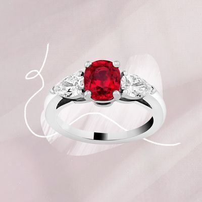 Ruby Engagement Rings: The Complete Guide Throughout Ruby And Diamond Link Rings (View 8 of 25)