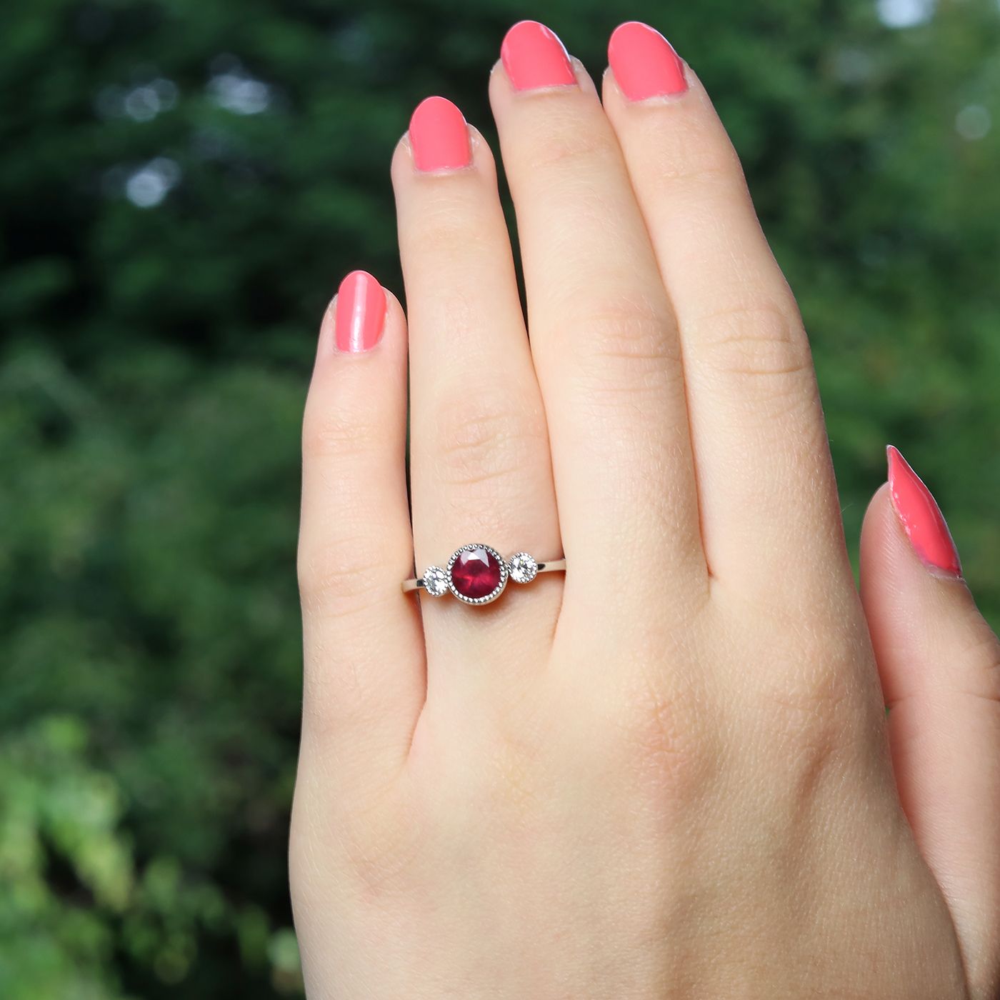 Ruby Engagement Ringslilia Nash With Regard To Ruby And Diamond Link Rings (View 23 of 25)