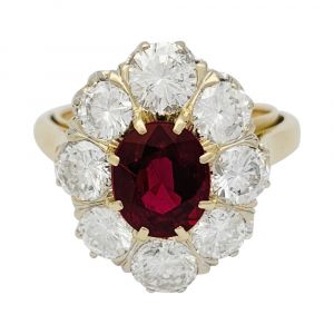 Ruby Rings – Vintage And Second Hand – Miller Paris In Ruby And Diamond Link Rings (View 9 of 25)