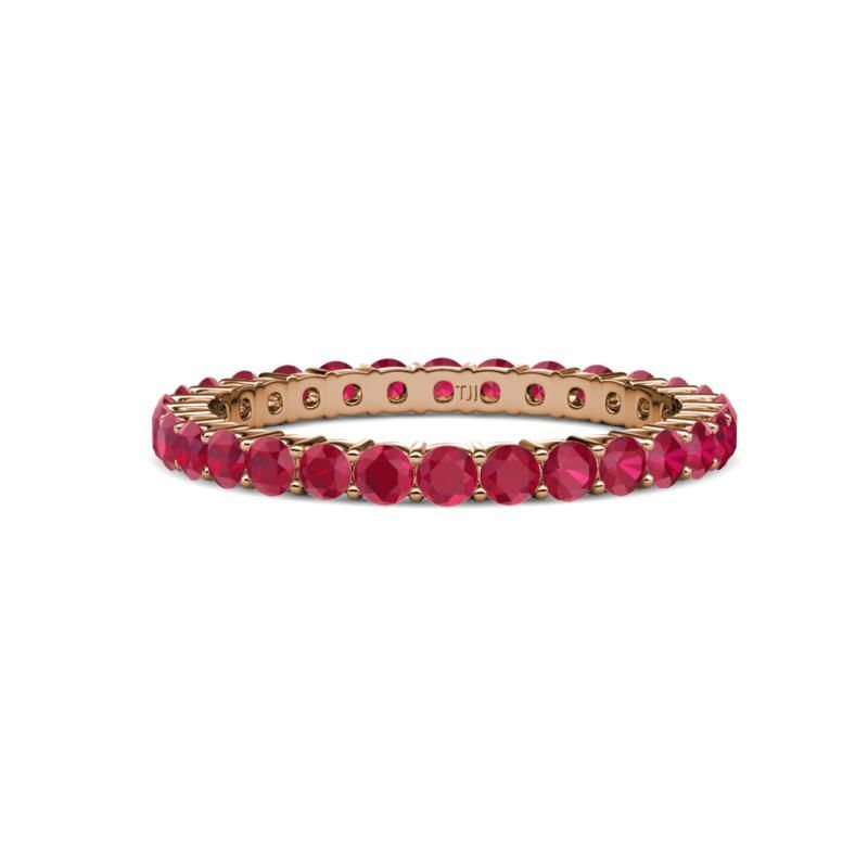 Ruby Shared Prong Womens Eternity Ring Stackable  (View 10 of 25)