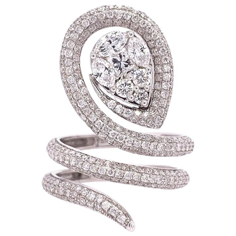Ruchi New York Diamond Wraparound Cocktail Ring At 1stdibs In Graduated Diamonds Wraparound Rings (View 16 of 25)