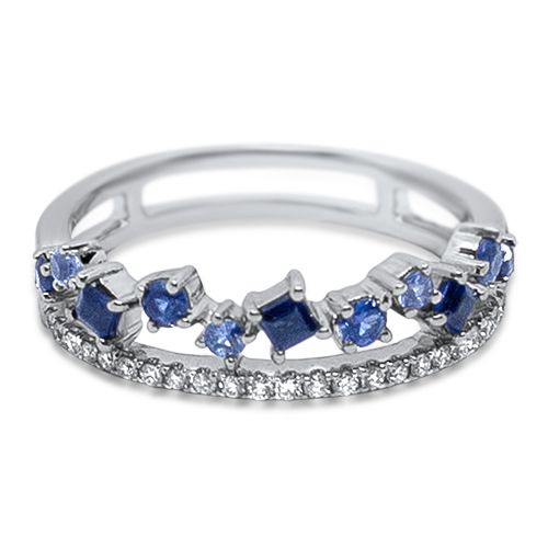 Sapphire & Diamond Stackable Band Ring – Underwoods Jewelers Inside Stackable Sapphire Rings (View 20 of 25)