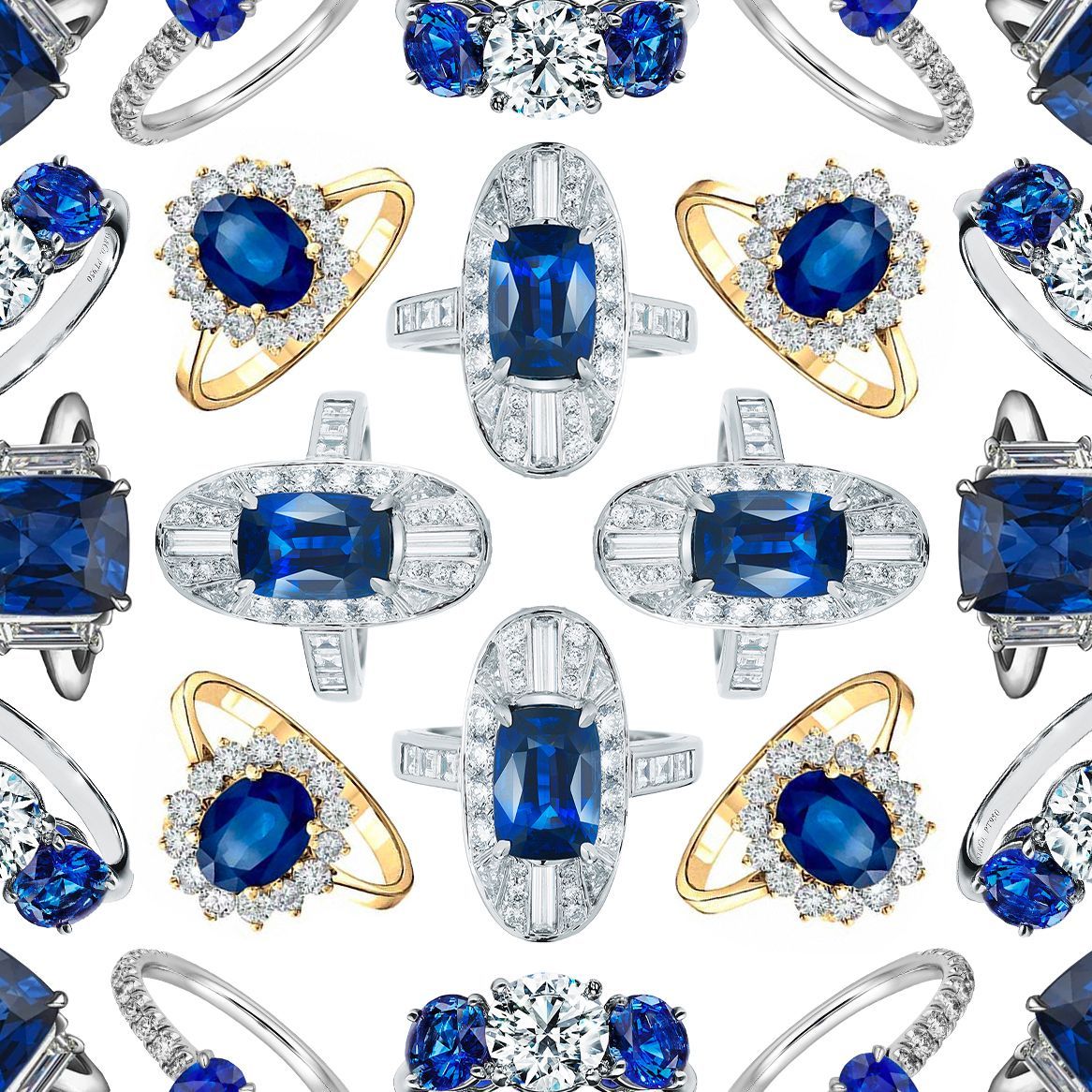 Sapphire Engagement Rings – 14 Sapphire Engagement Rings We Love Inside Sapphire And Diamond Dome Halo Rings (View 20 of 25)
