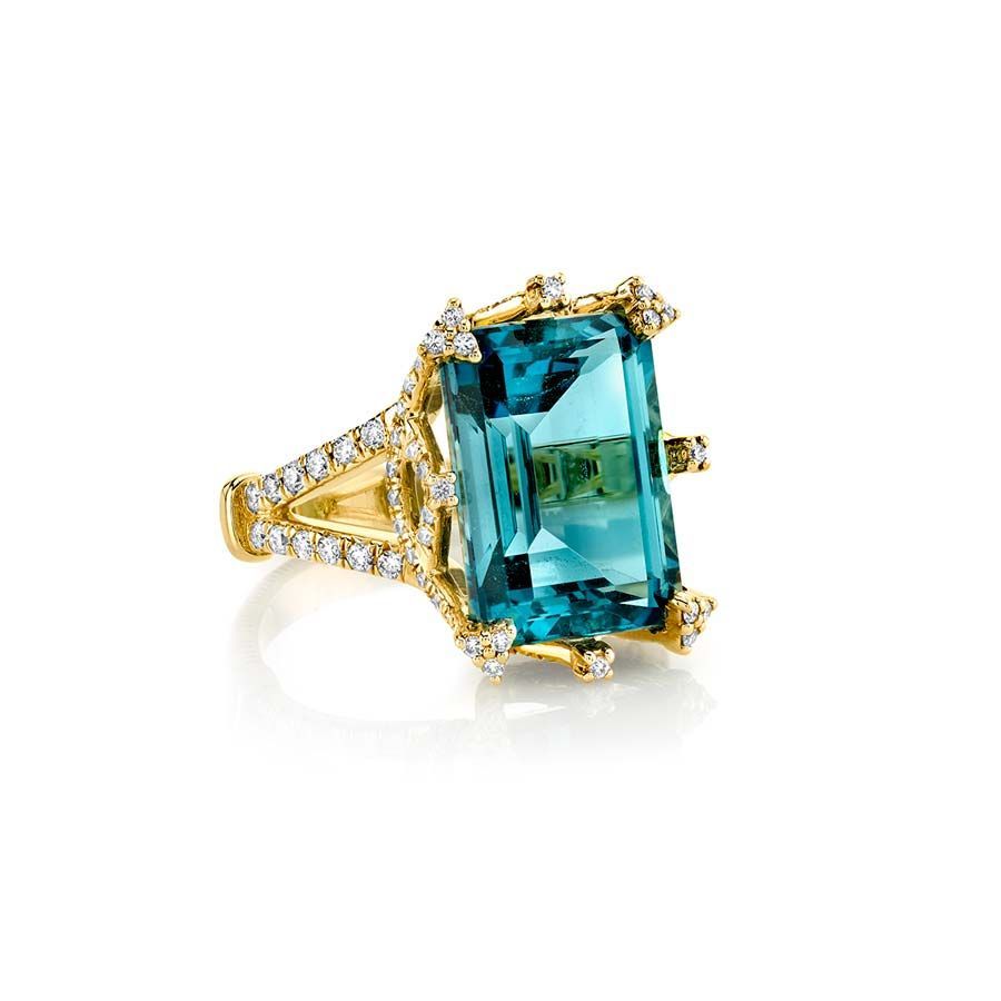 Sloane Street Yellow Gold Blue Topaz Diamond Ring Ss R012c Lb Wdcb Y Throughout Blue Topaz Rings (View 19 of 25)