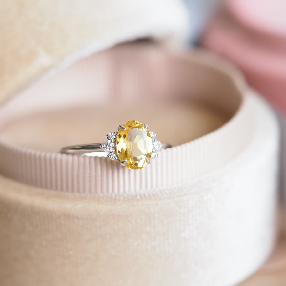 Sophia Yellow Sapphire Ring – Engagement Ring For Yellow Sapphire And Diamond Rings (View 15 of 25)