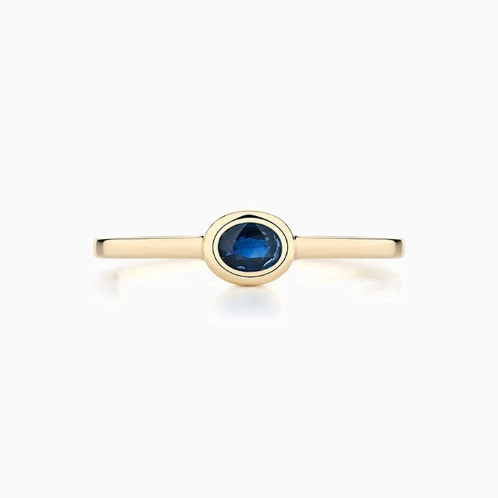 Stackable Oval Cut Blue Sapphire Ring Inside Stackable Oval Cut Sapphire Rings (View 12 of 25)