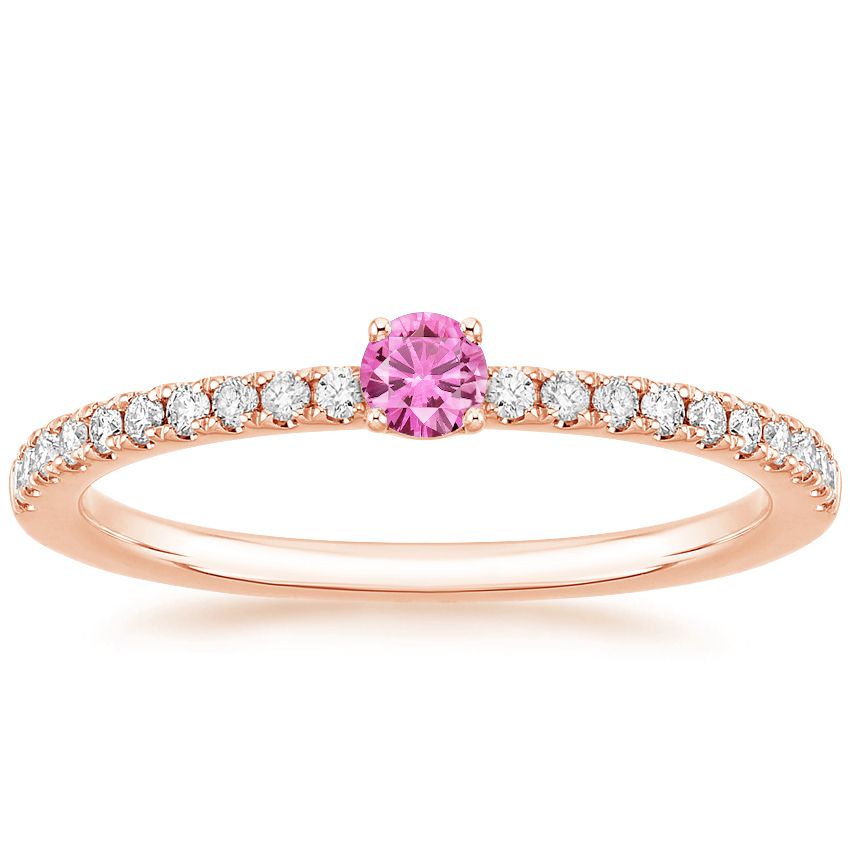 Stackable Pink Sapphire Ring | Aster | Brilliant Earth Regarding Stackable Pink Sapphire Rings (View 8 of 25)