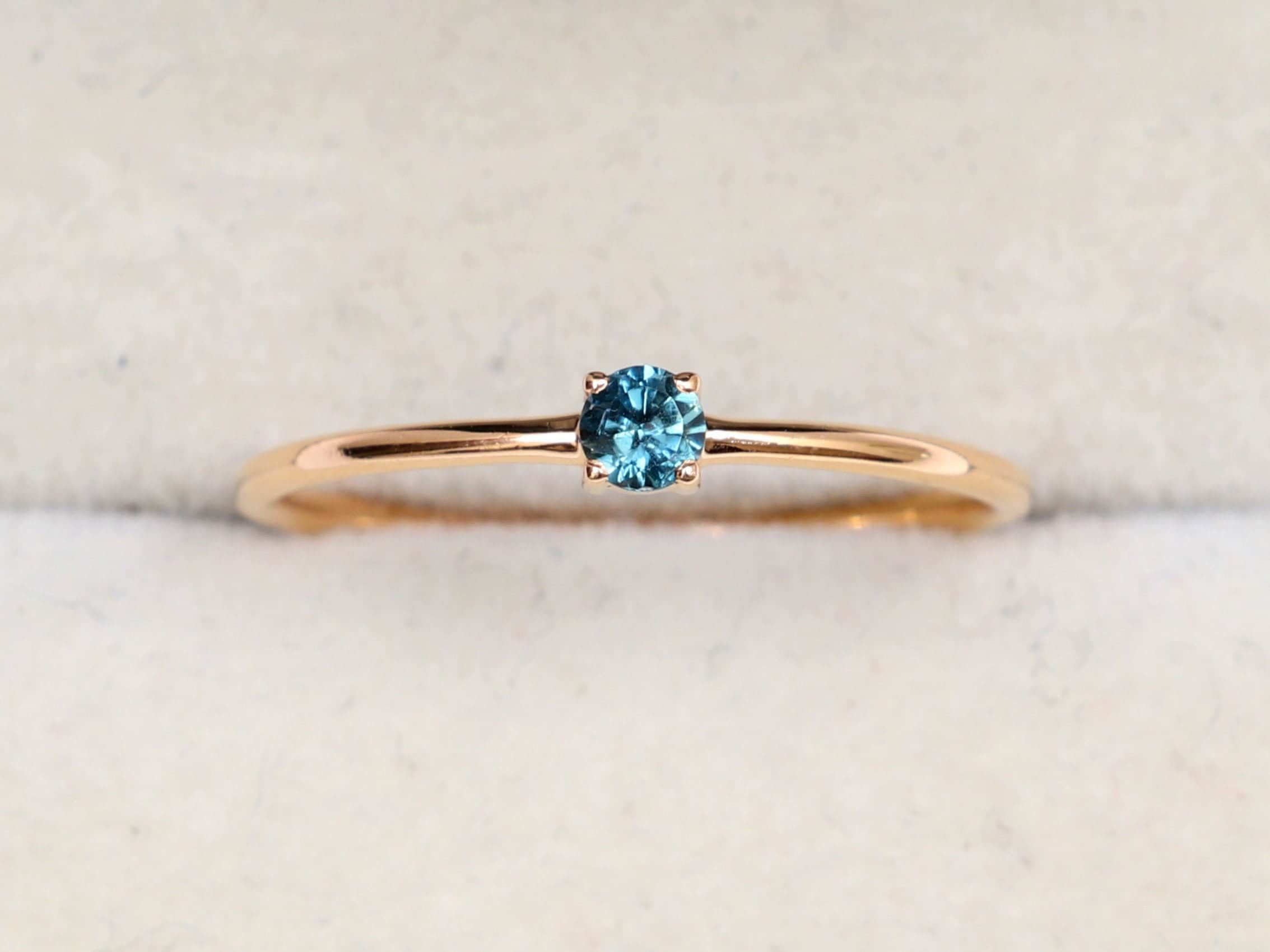 Teal Sapphire Stacking Ring Blue Sapphire Ring Dainty – Etsy Uk For Stackable Sapphire Rings (View 19 of 25)